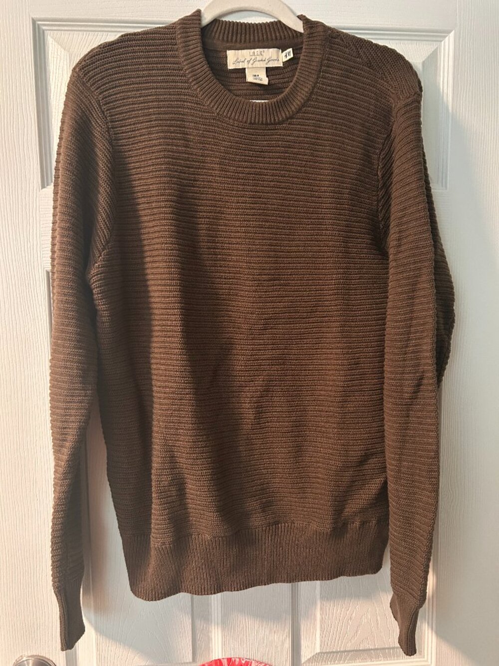 2/$20 H&M Men's chunky knit sweater, chocolate brown, size medium